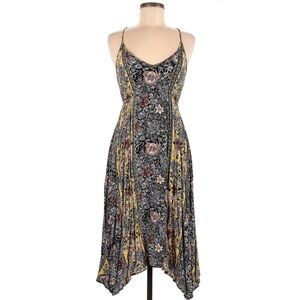Shyanne Boho Floral Print Spaghetti Strap Festival Concert Beach Dress Medium